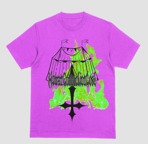 "Burning Tent" Purple Tshirt