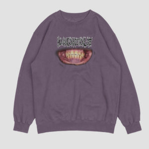 "Human Teeth" Pull Over Sweat Shirt [Purple]