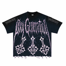 Load image into Gallery viewer, ØXYGENERATIØN x [humanconnectionlost] Pink Cross Tshirt
