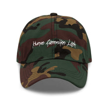 Load image into Gallery viewer, Human Connection Lost Dad Hat (wood camo)
