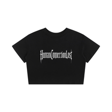 Load image into Gallery viewer, Human Connection Lost Crop Top T-Shirt (black)
